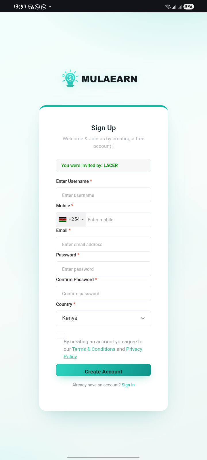 MulaEarn Registration Guide